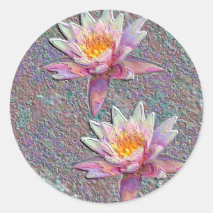 Water Lilies Classic Round Sticker