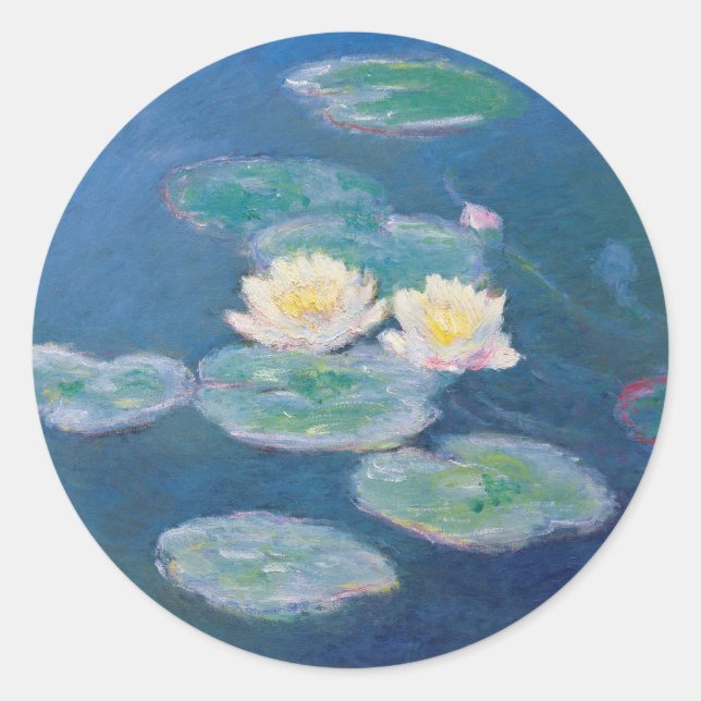 Water Lilies - Claude Monet Classic Round Sticker (Front)