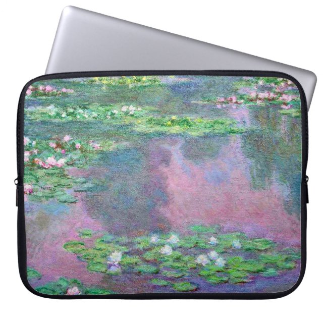 Water Lilies Claude Monet Fine Art Laptop Sleeve (Front)