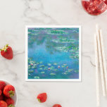 Water Lilies, Claude Monet  Napkin<br><div class="desc">“One instant, one aspect of nature contains it all, ” said Claude Monet, referring to his late masterpieces, the water landscapes that he produced at his home in Giverny between 1897 and his death in 1926. In this spatially ambiguous canvas, the artist looked down, focusing solely on the surface of...</div>