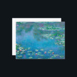 Water Lilies, Claude Monet  Postcard<br><div class="desc">Water Lilies is a series of approximately 250 oil paintings by French Impressionist Claude Monet. The paintings depict his flower garden at his home in Giverny,  and were the main focus of his artistic production during the last thirty years of his life.</div>