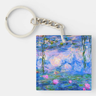 Water Lilies Claude Monet Restored Key Ring