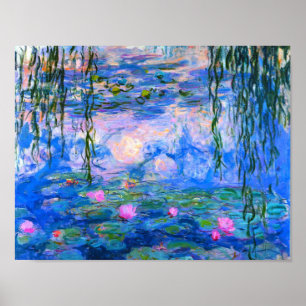 Water Lilies Claude Monet Restored Poster