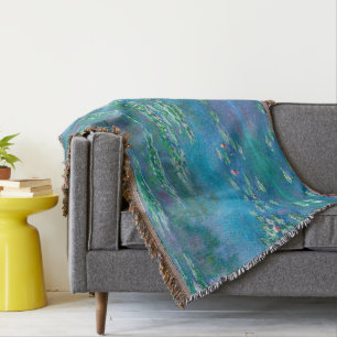 Water Lilies, Claude Monet  Throw Blanket