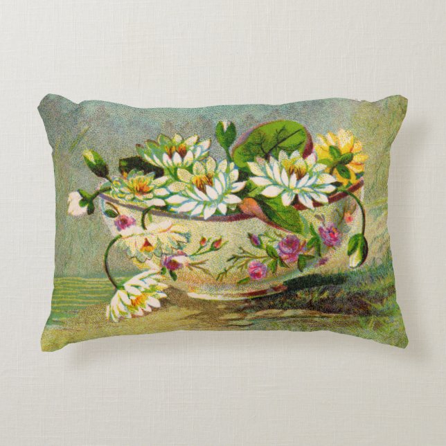 Water Lilies Decorative Cushion (Front)