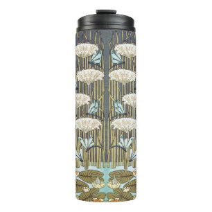 Water Lilies,Dragonflies,Marsh Art Nouveau Thermal Tumbler