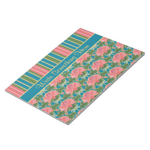 Water Lilies, Dragonflies, Stripes Notepad, Jotter Notepad