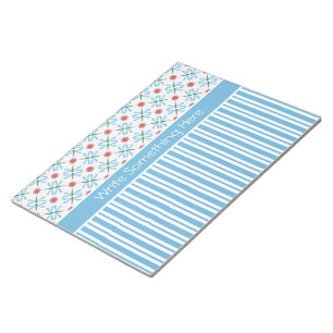 Water Lilies, Dragonflies, Stripes Notepad, Jotter Notepad