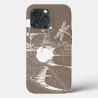 Water-lilies engraving