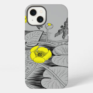 Water-lilies engraving iPhone 13 case