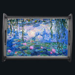 Water Lilies, famous 1919 painting by Claude Monet Serving Tray<br><div class="desc">Water Lilies,  famous 1919 artwork by French Impressionist artist Claude Monet</div>