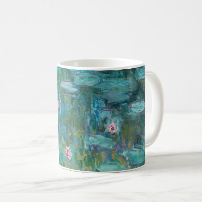 Water Lilies, Fine Art Oil Painting, Claude Monet Coffee Mug (Front Right)