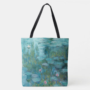 Water Lilies, Fine Art Oil Painting, Claude Monet Tote Bag