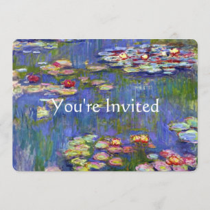 Water Lilies Fine Art Wedding Invitation