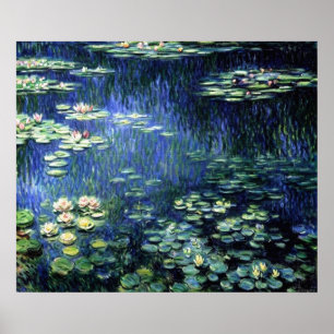 Water lilies (Green) Poster