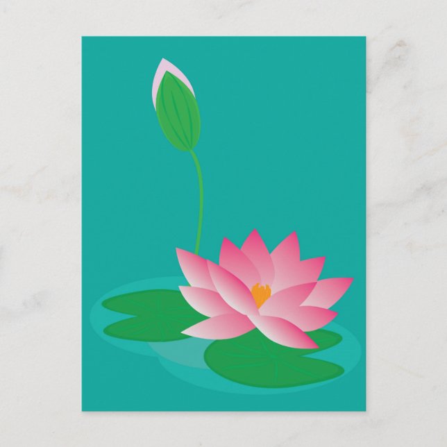 Water Lilies Holiday Postcard (Front)