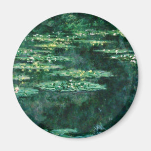 WATER LILIES IN GREEN POND by Claude Monet  Magnet
