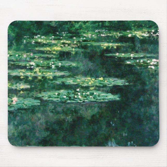 WATER LILIES IN GREEN POND by Claude Monet  Mouse Mat (Front)