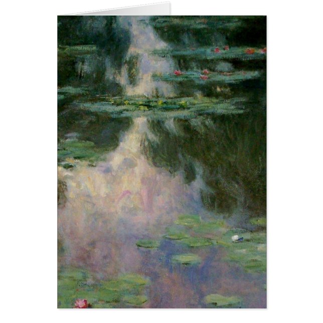 WATER LILIES IN PINK GREEN POND by Claude Monet (Front)