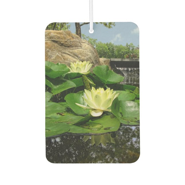 Water Lilies In Pond Car Air Freshener (Front)