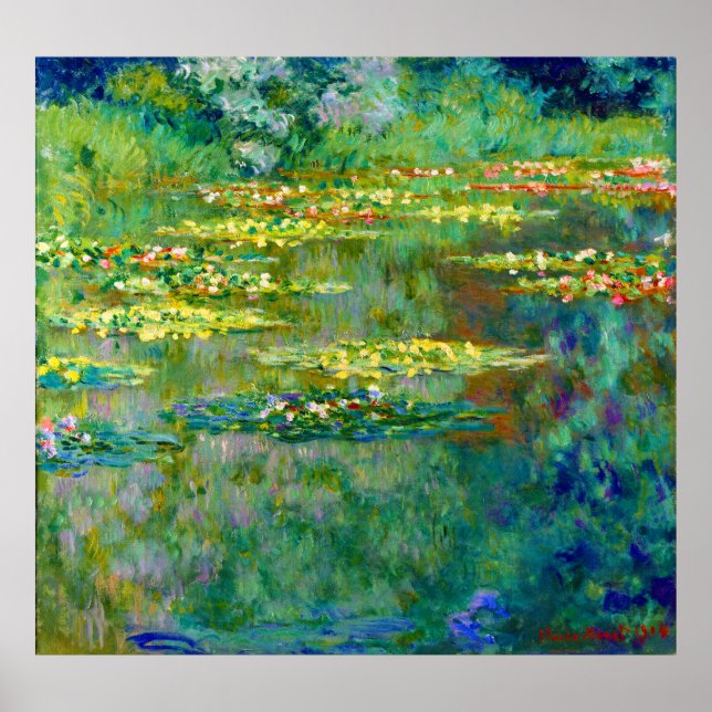 Water Lilies - Le Bassin des Nympheas by Monet Poster (Front)