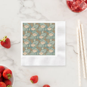 Water Lilies Lily Art Nouveau Nature Napkin