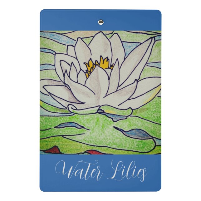 Water Lilies Mini Clipboard (Back)