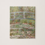 Water Lilies ~ Monet Jigsaw Puzzle<br><div class="desc">Bridge Over Pond With Water Lilies by Claude Monet. Impressionist floral masterpiece painting of bridge arching over pond laden with white, pink and yellow tinged water lilies and perhaps other aquatic flowers painted by Claude Monet as part of a series of twelve paintings featuring this water lilies motif. This famous...</div>