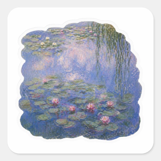 Water Lilies Monet Style Fine Art Sticker (Front)