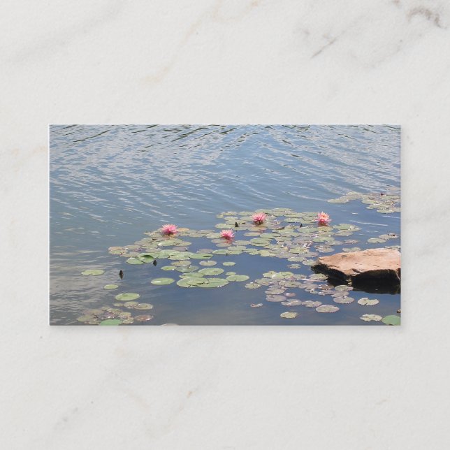 Water Lilies on Water Business Card (Front)