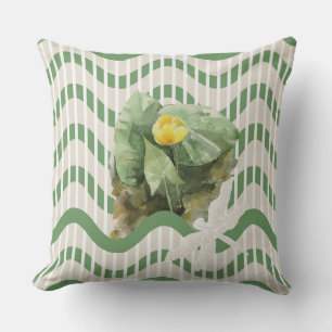 Water lilies pattern cushion
