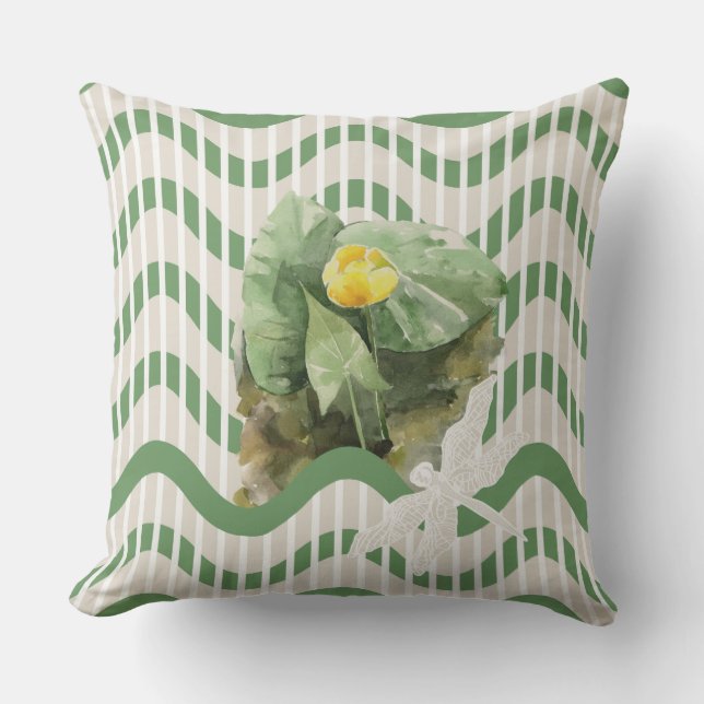 Water lilies pattern cushion (Front)