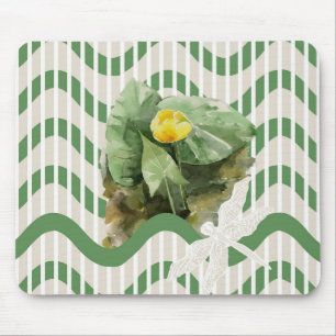 Water lilies pattern mouse mat