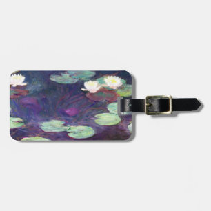 Water Lilies, Pink, 1897-99 Claude Monet cool, old Luggage Tag