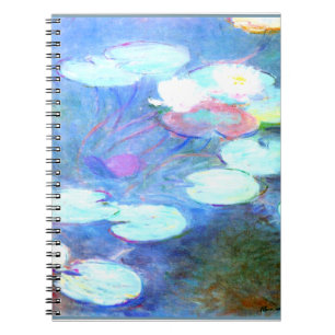 Water Lilies, Pink - Beautiful art by Claude Monet Notebook