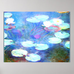 Water Lilies, Pink - Beautiful art by Claude Monet Poster