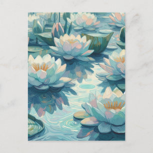 Water lilies postcard