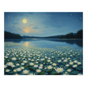 water lilies poster
