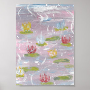 Water Lilies Print, Value Poster Paper (Matte)