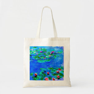 Water Lilies, Red, by Oscar-Claude Monet Tote Bag