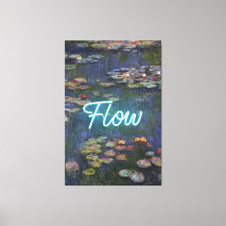 Water Lilies Remix – Neon “FLOW” Wall Art & Gifts