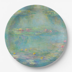 Water Lilies Series by Claude Monet Paper Plate