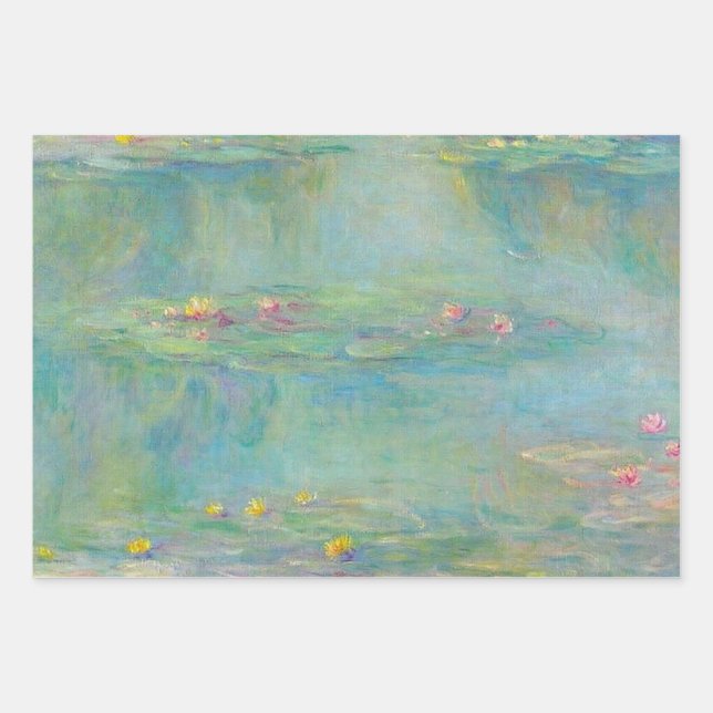 Water Lilies Series by Claude Monet Wrapping Paper Sheet (Front)