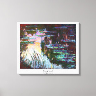 Water Lilies, Setting Sun Claude Monet Canvas Print