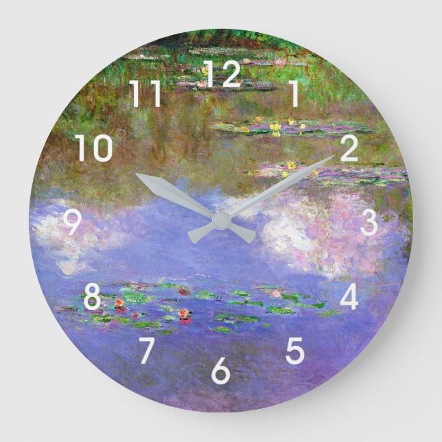 Water Lilies, The Clouds, Large Clock (Front)