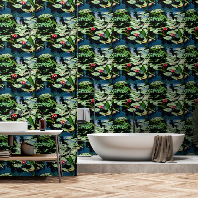 Water Lilies Wallpaper (Bathroom)