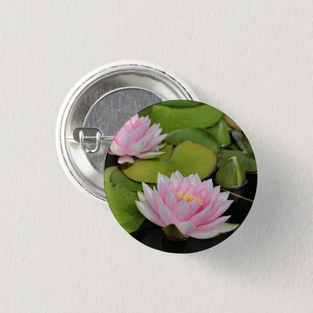 Water Lillies   3 Cm Round Badge (Front & Back)