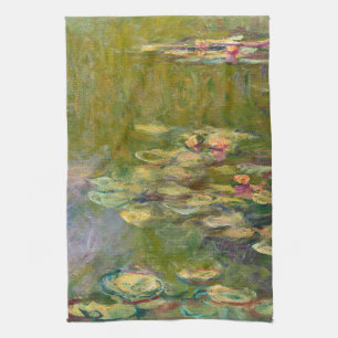WATER LILLIES by Claude Monet Tea Towel