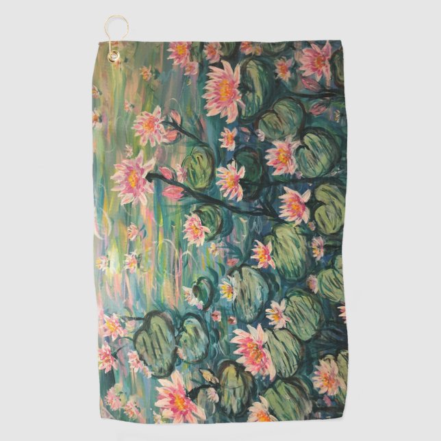 Water lillies Tennis and Golf Towel  (Front)