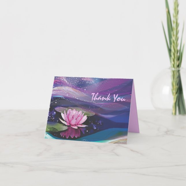 WATER LILLY Bat Mitzvah Thank You Card (Front)